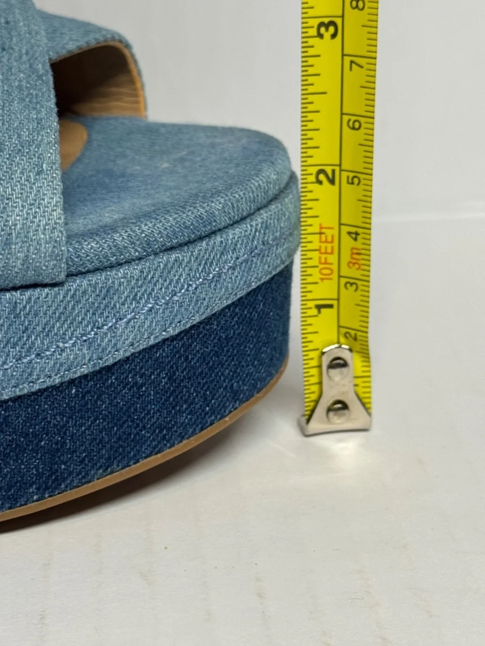 AEROSOLES Denim Blue Crossband Wedge Sandals